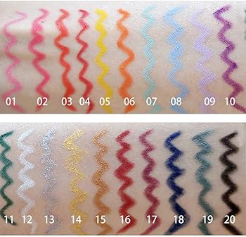 Amazon.co.jp: アイライナー カラーアイライナー 20個のカラフルな